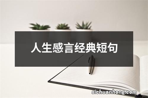 人生感言经典短句