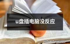 u盘插电脑没反应