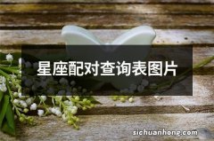 星座配对查询表图片