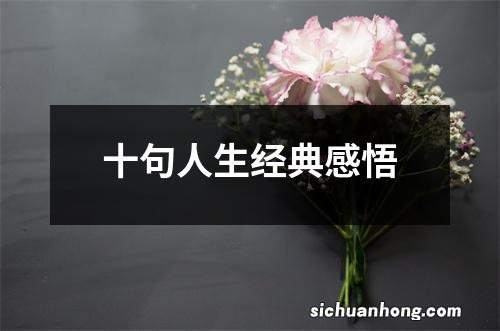 十句人生经典感悟