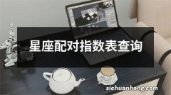 星座配对指数表查询