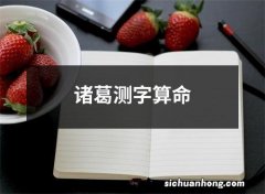 诸葛测字算命