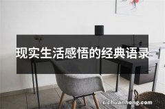 现实生活感悟的经典语录