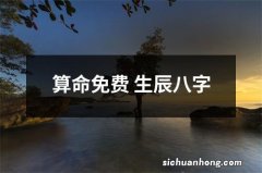 算命免费 生辰八字