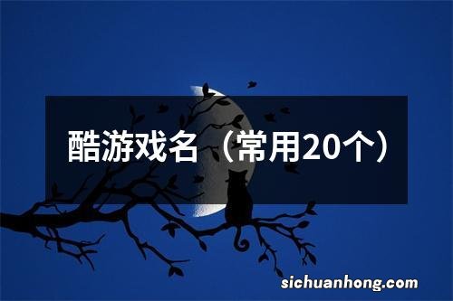 常用20个 酷游戏名