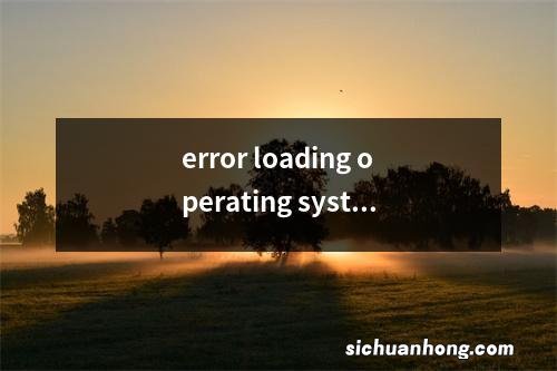 error loading operating system