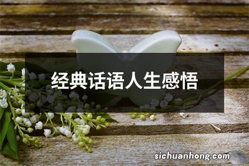 经典话语人生感悟