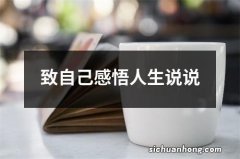 致自己感悟人生说说