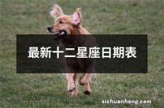 最新十二星座日期表