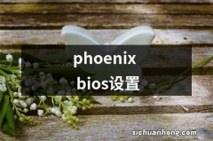 phoenix bios设置