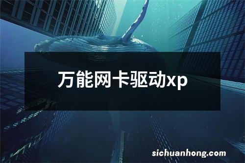 万能网卡驱动xp