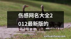 伤感网名大全2012最新版的