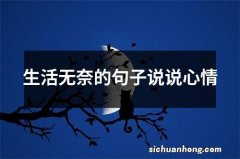 生活无奈的句子说说心情