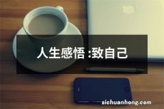 人生感悟 :致自己