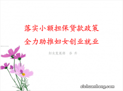 2000多万贷款为妇女创业提供保障