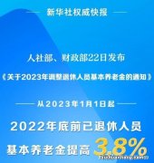 2023年养老金上涨3.8%，会对养老金调整方案带来多大变化？