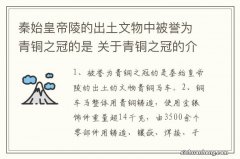 秦始皇帝陵的出土文物中被誉为青铜之冠的是 关于青铜之冠的介绍