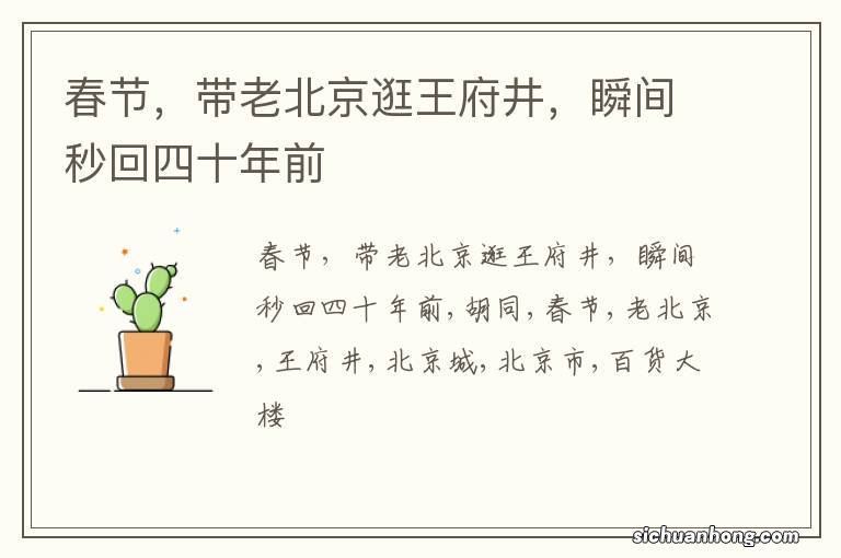 春节,带老北京逛王府井,瞬间秒回四十年前