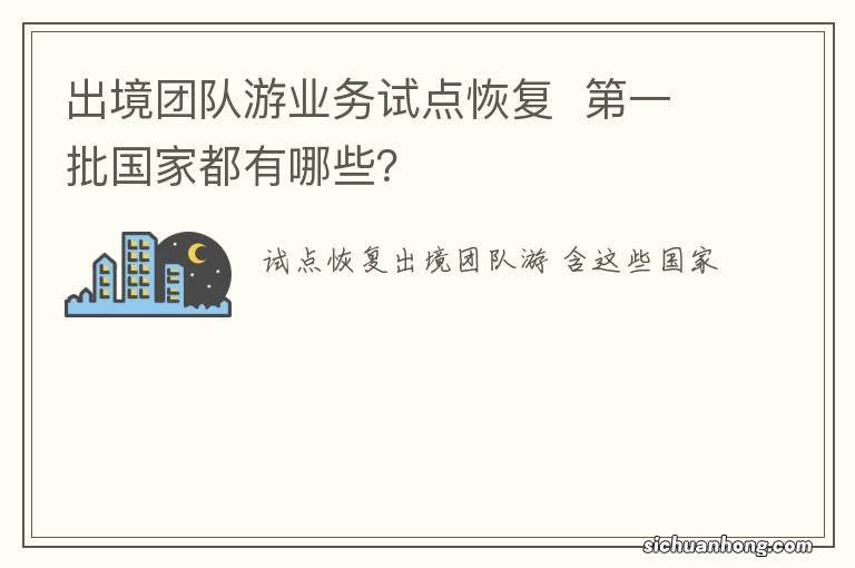 出境团队游业务试点恢复第一批国家都有哪些？