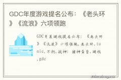 GDC年度游戏提名公布：《老头环》《流浪》六项领跑