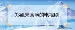 郑凯宋茜演的电视剧郑凯宋茜演的电视剧是什么