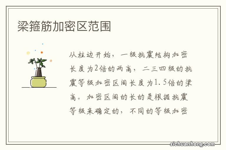 梁箍筋加密区范围