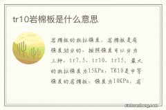 tr10岩棉板是什么意思