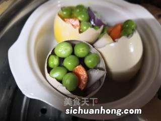 蒸米豌豆和鸡蛋怎么做