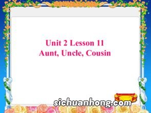 aunt和uncle前面用a还是an aunt双语例句