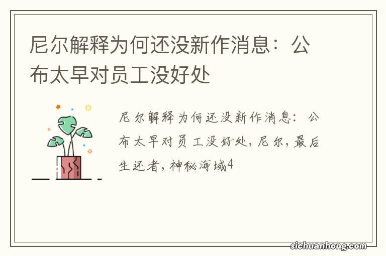 尼尔解释为何还没新作消息：公布太早对员工没好处