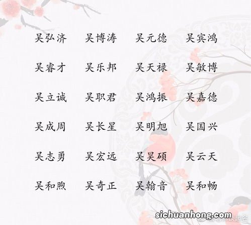 吴姓独特好听名字