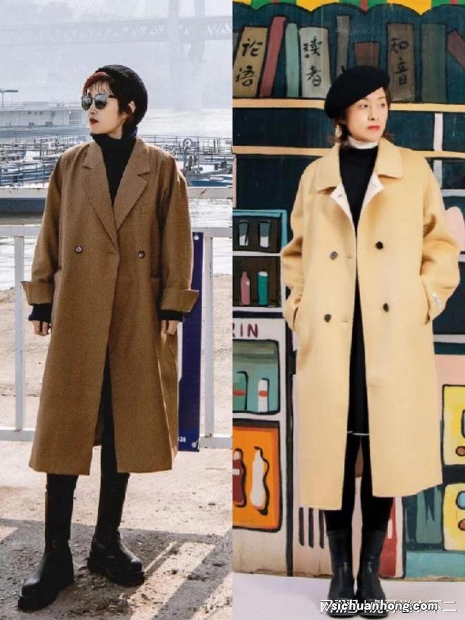 黑大衣地位不保了,今冬火的是“土色大衣”,30岁、50岁穿都很美