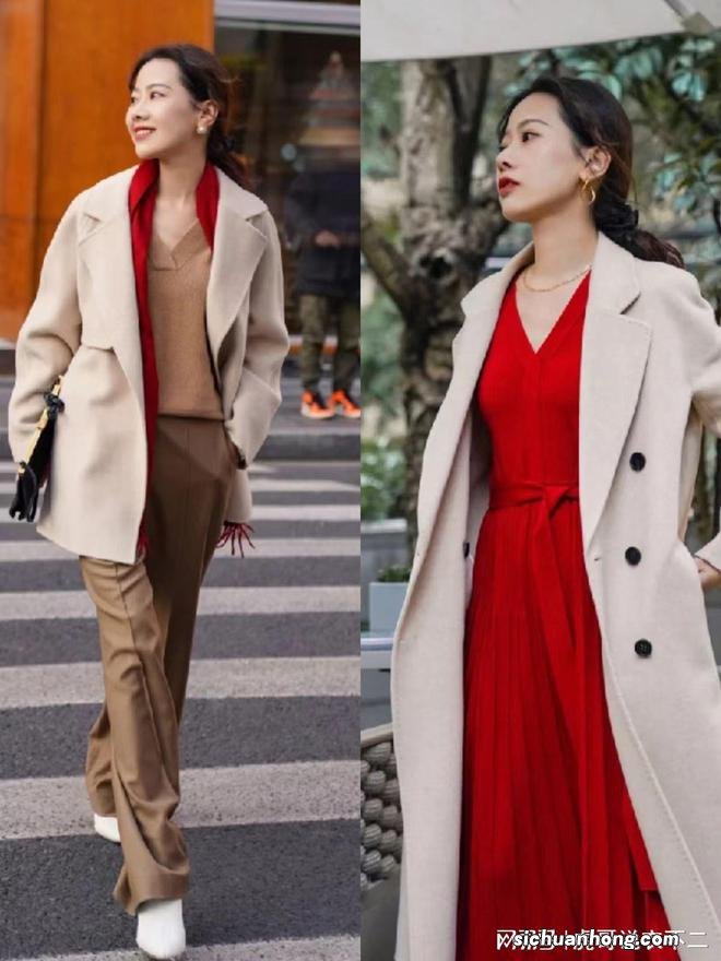 黑大衣地位不保了,今冬火的是“土色大衣”,30岁、50岁穿都很美