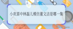 小欢喜中林磊儿模仿董文洁是哪一集 小欢喜中林磊儿模仿董文洁是多少集