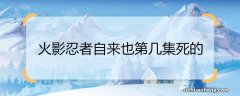 火影忍者自来也第几集死的 火影忍者自来也死的集数