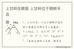 上甘岭在哪里 上甘岭位于朝鲜半岛