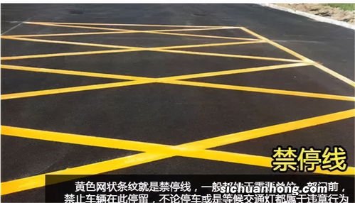 路面上的黄线网格区域