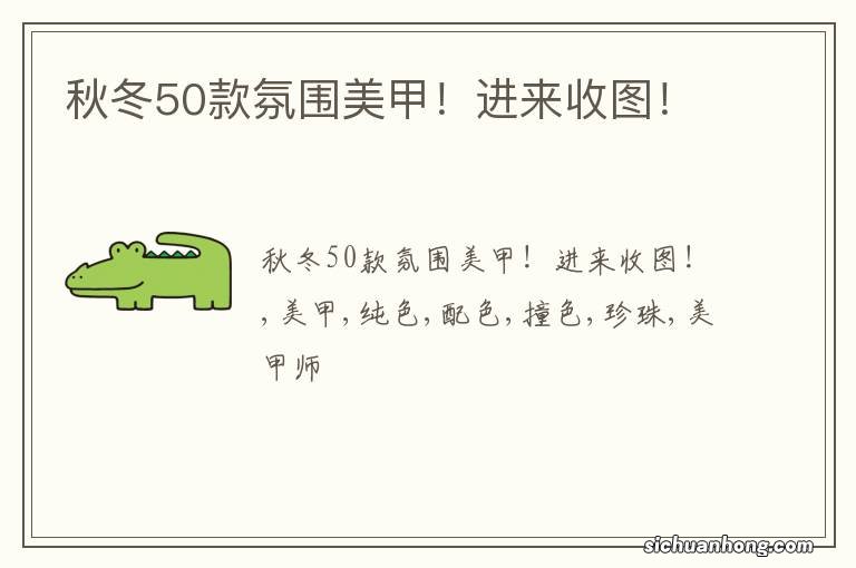 秋冬50款氛围美甲！进来收图！