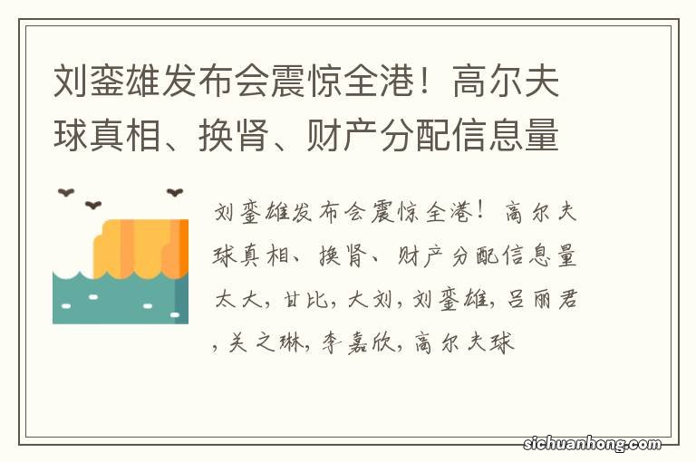刘銮雄发布会震惊全港！高尔夫球真相、换肾、财产分配信息量太大