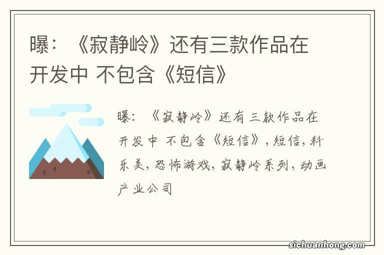 曝:《寂静岭》还有三款作品在开发中 不包含《短信》