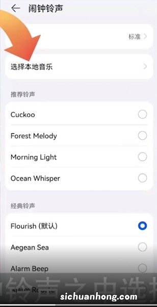怎么设置自定义闹钟铃声