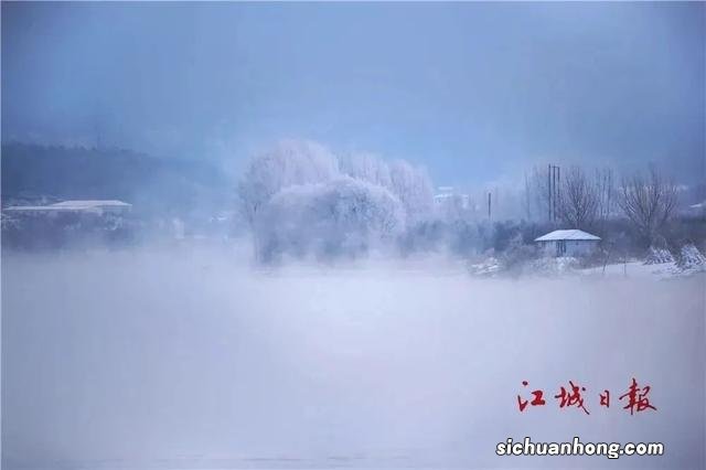 快来看看吉林松花江岸美丽的雾凇