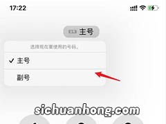 苹果打电话怎么切换主副号
