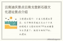 云南迪庆景点云南戈登新石器文化遗址景点介绍