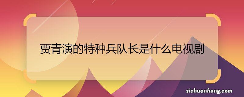 贾青演的特种兵队长是什么电视剧 贾青主演的电视剧