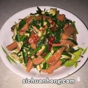 纯豆皮怎么炒火腿肠