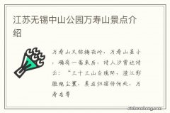 江苏无锡中山公园万寿山景点介绍