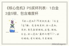 《核心危机》PS奖杯列表：1白金3金5银、包含难度杯