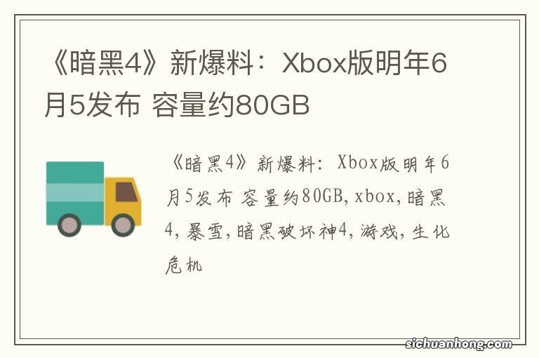 《暗黑4》新爆料：Xbox版明年6月5发布 容量约80GB