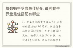 最强蜗牛罗盘最佳搭配 最强蜗牛罗盘最佳搭配有哪些